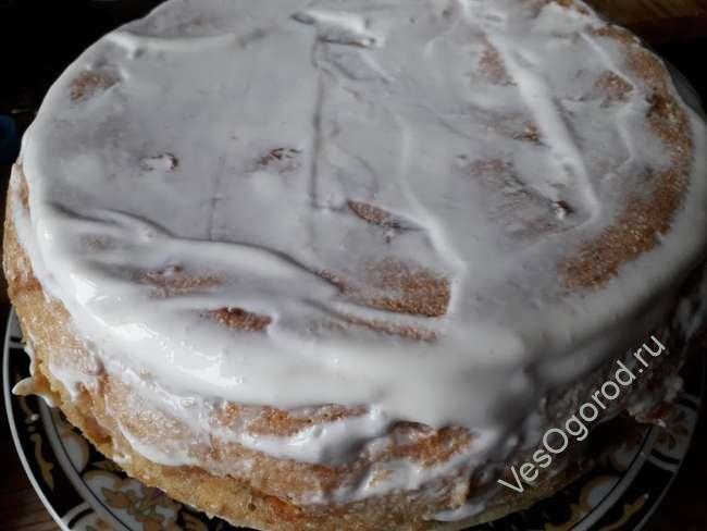 Конечный результат приготовление нежной шарлотки в мультиварке